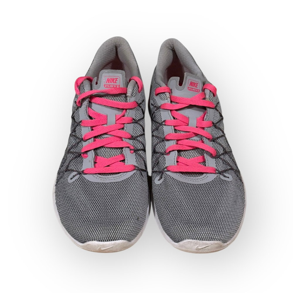 Nike Fury 2 Youth Gray Pink Athletic Running Sneakers Kids 820287-002 Size 5Y - Picture 4 of 7